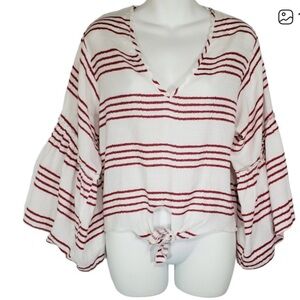 🌸. Lavender Field Red and White Patterned Fabric